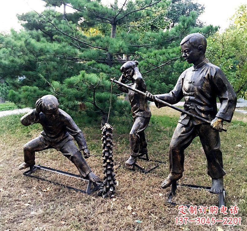 黄冈优雅精致的儿童铜雕