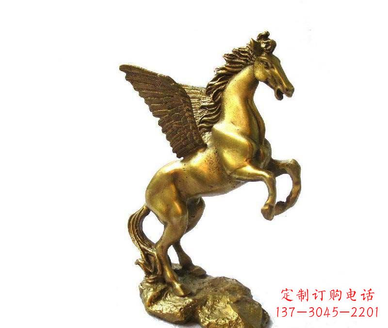 黄冈公园飞马动物铜雕