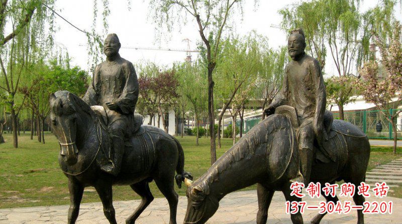 黄冈浪漫动人的骑马雕塑