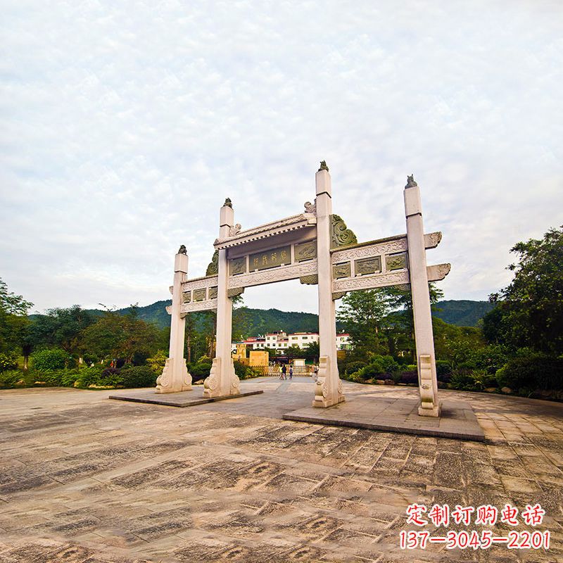 黄冈精美石牌坊雕塑