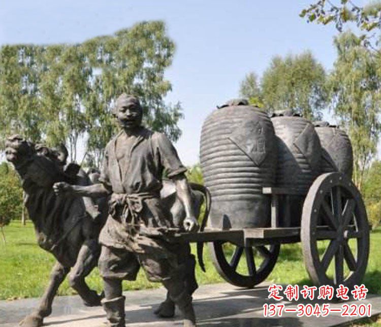 黄冈唯美牛车铜雕