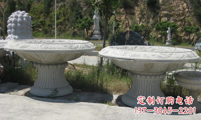 黄冈美轮美奂的大理石花盆雕塑