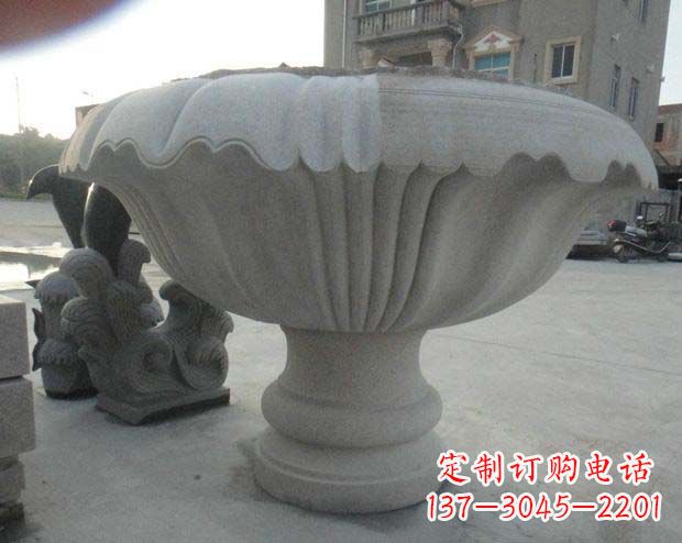黄冈高端大理石花盆雕塑