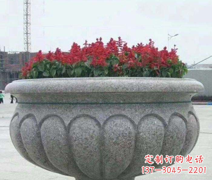 黄冈精美大理石花盆雕塑