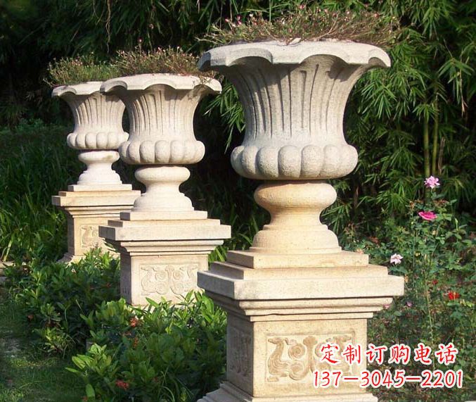 黄冈高质量大理石花盆石雕