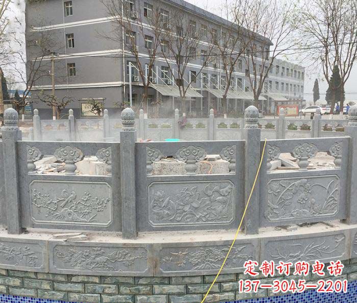 黄冈公园景观大理石栏板雕塑