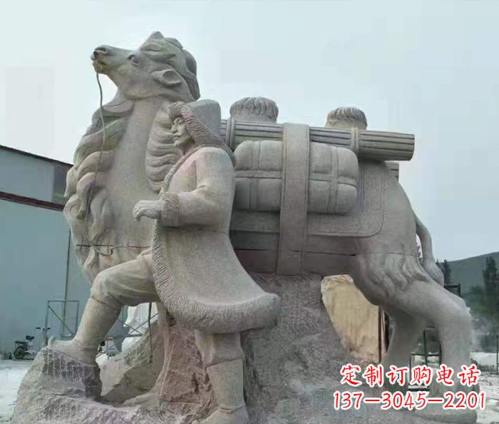 黄冈精致精美的大理石骆驼石雕