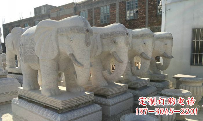 黄冈缅甸大理石缅甸大象雕塑
