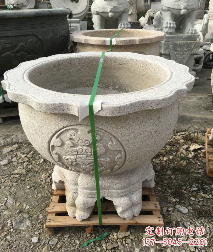 黄冈高品质大理石水缸雕塑