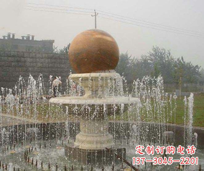 黄冈艺术品级风水球喷泉石雕