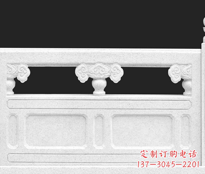 黄冈公园景观汉白玉石雕栏板 (3)