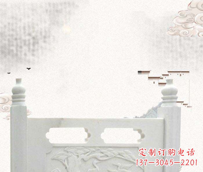 黄冈中领雕塑汉白玉石栏板雕塑