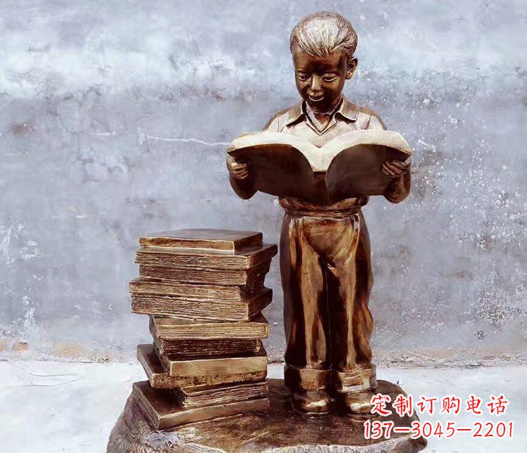 黄冈玻璃钢仿铜小孩雕塑