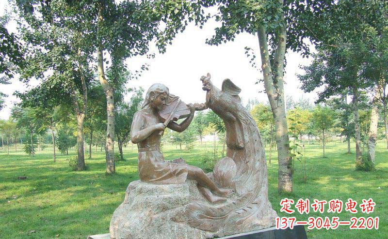 黄冈艺术精美的凤凰雕塑