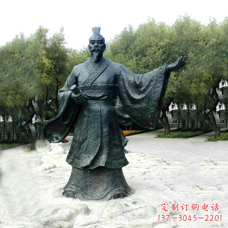 黄冈孟子铜雕塑,荟萃战国时期智慧精华