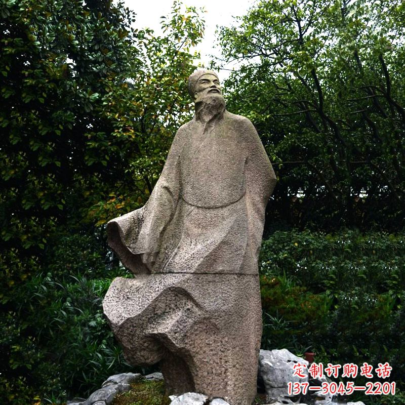 黄冈精美苏东坡砂岩雕塑