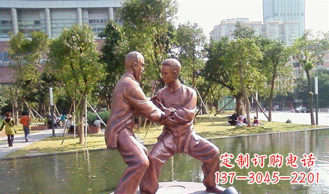 黄冈太极拳铜雕精美工艺品
