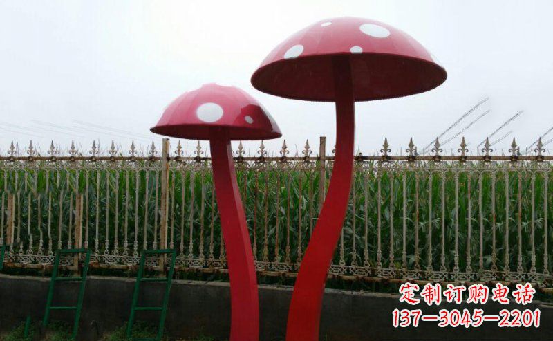 黄冈公园蘑菇不锈钢雕塑