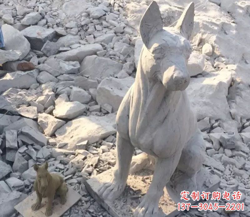 黄冈精美工艺十二生肖狗石雕