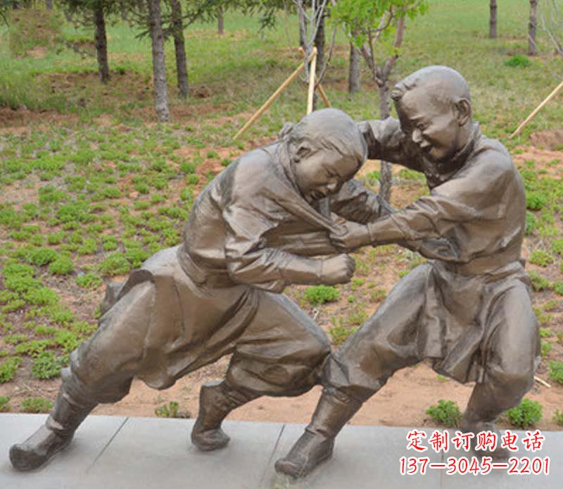 黄冈精致雕塑小男孩铜雕