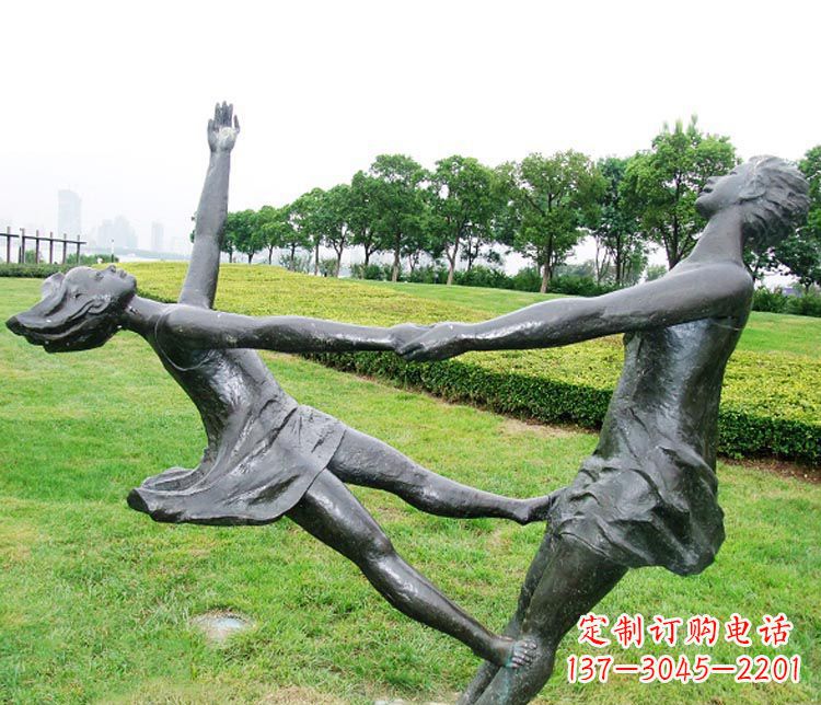 黄冈中领雕塑定制风姿绰约的女孩铜雕