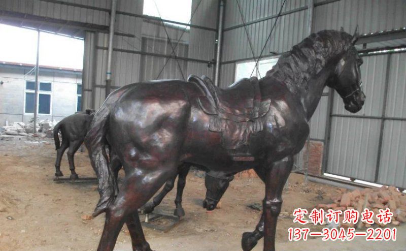 黄冈公园铜马动物铜雕