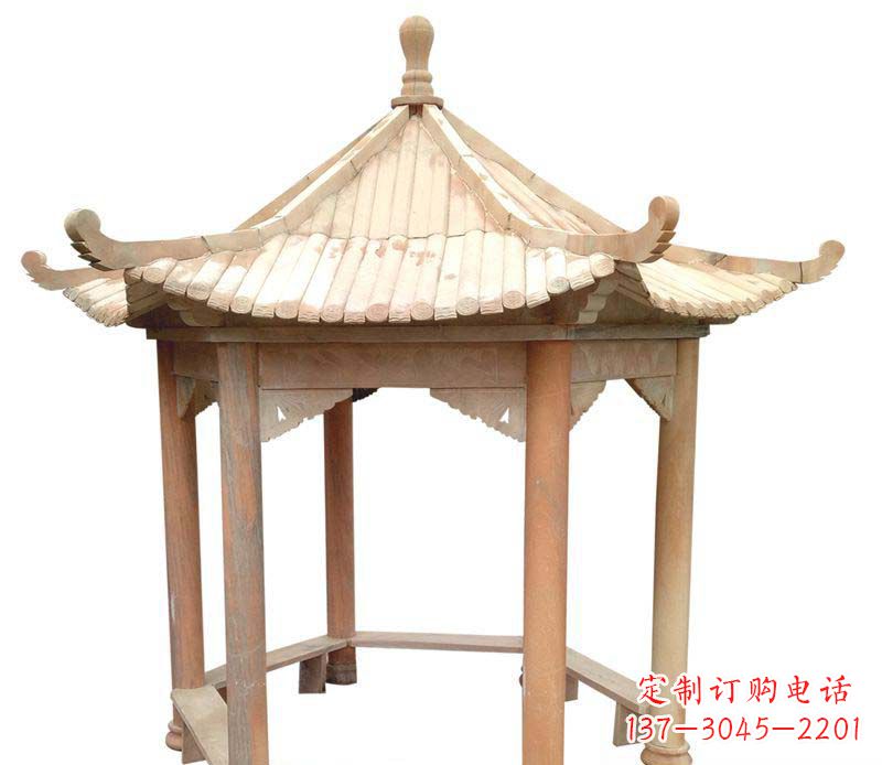 黄冈精美六角凉亭雕塑