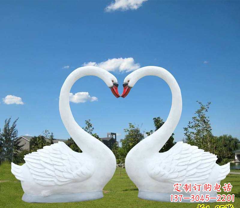 黄冈玻璃钢仿真天鹅雕塑