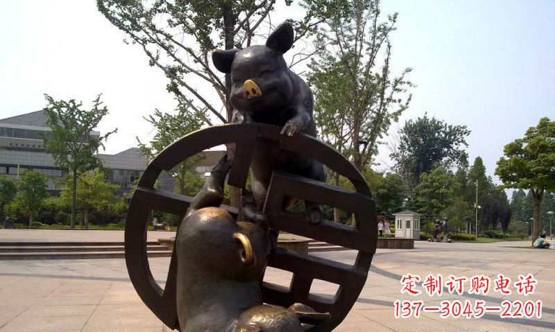 黄冈优雅而富有表现力的动物铜雕