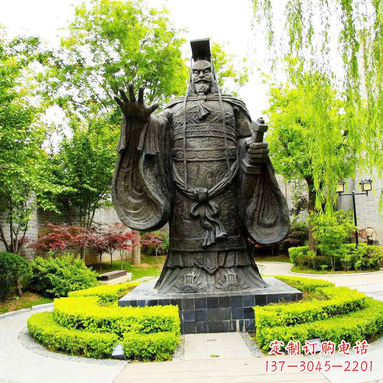 黄冈公园园林大型古代帝王秦始皇雕塑