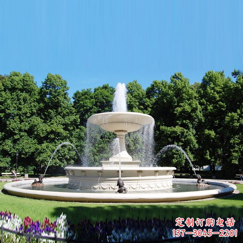 黄冈大型欧式石雕喷泉雕塑,提升园林气派