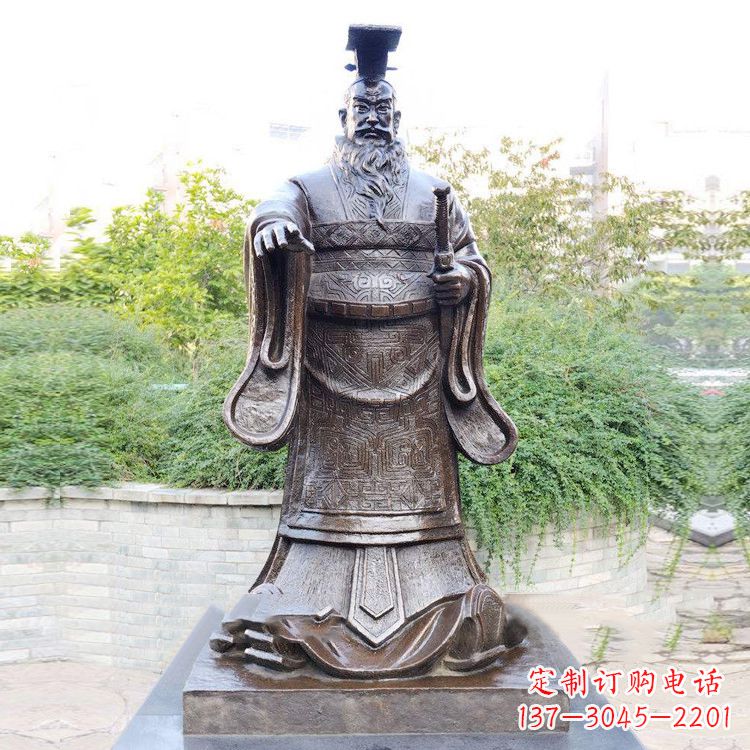 黄冈公园原理历史名人古代著名帝王雕塑秦始皇雕像