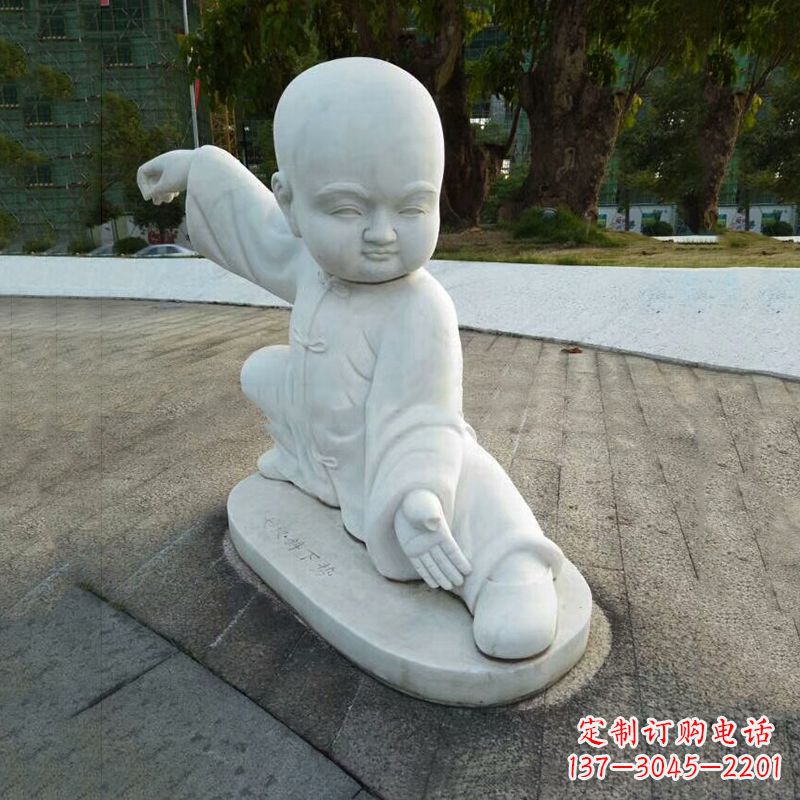 黄冈功夫和尚汉白玉石雕