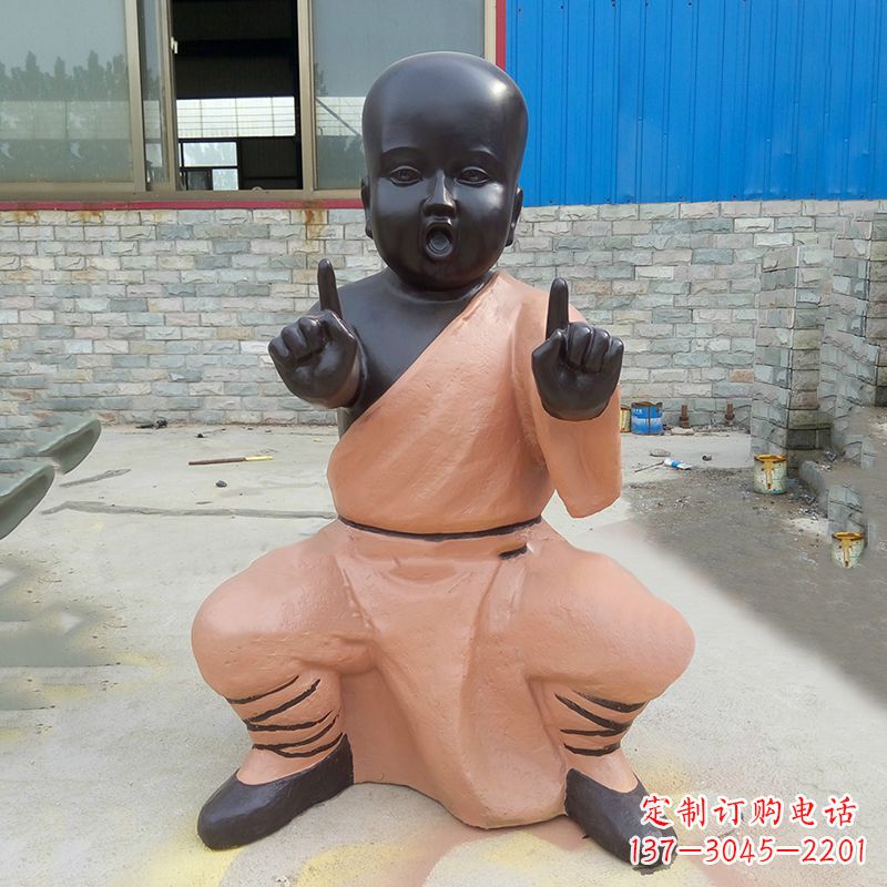 黄冈功夫小和尚铜雕