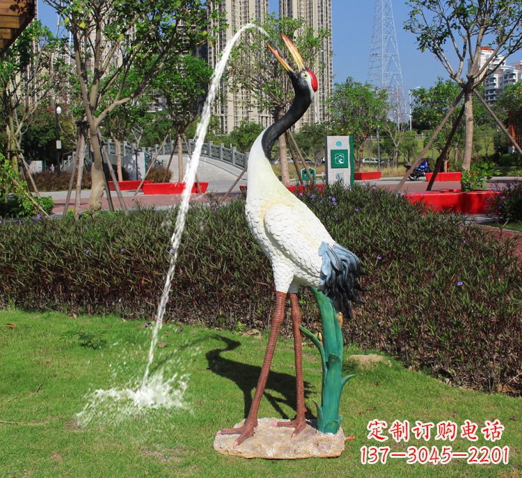 黄冈供应仿真仙鹤动物雕塑