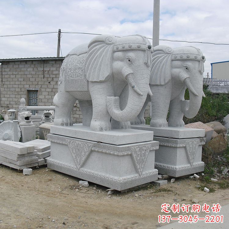 黄冈古典大象石雕--融入古典文化的精美艺术品