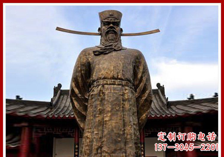 黄冈古代历史人物包拯官员铜雕