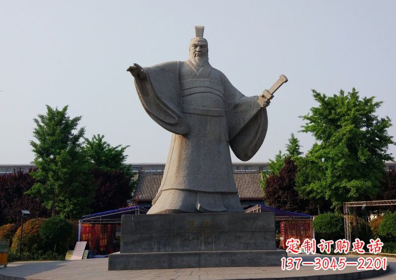 黄冈古代名人曹操石雕
