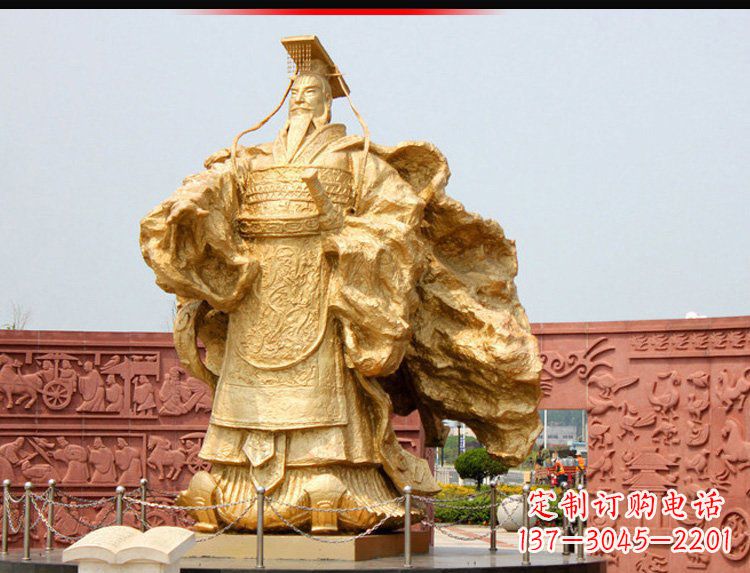 黄冈古代名人汉武帝铜雕