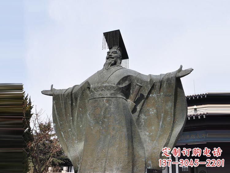 黄冈古代名人秦始皇铜雕