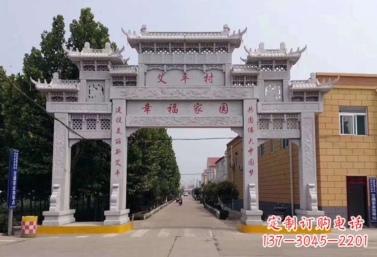 黄冈精美古代牌坊雕塑，尽显贵族品质