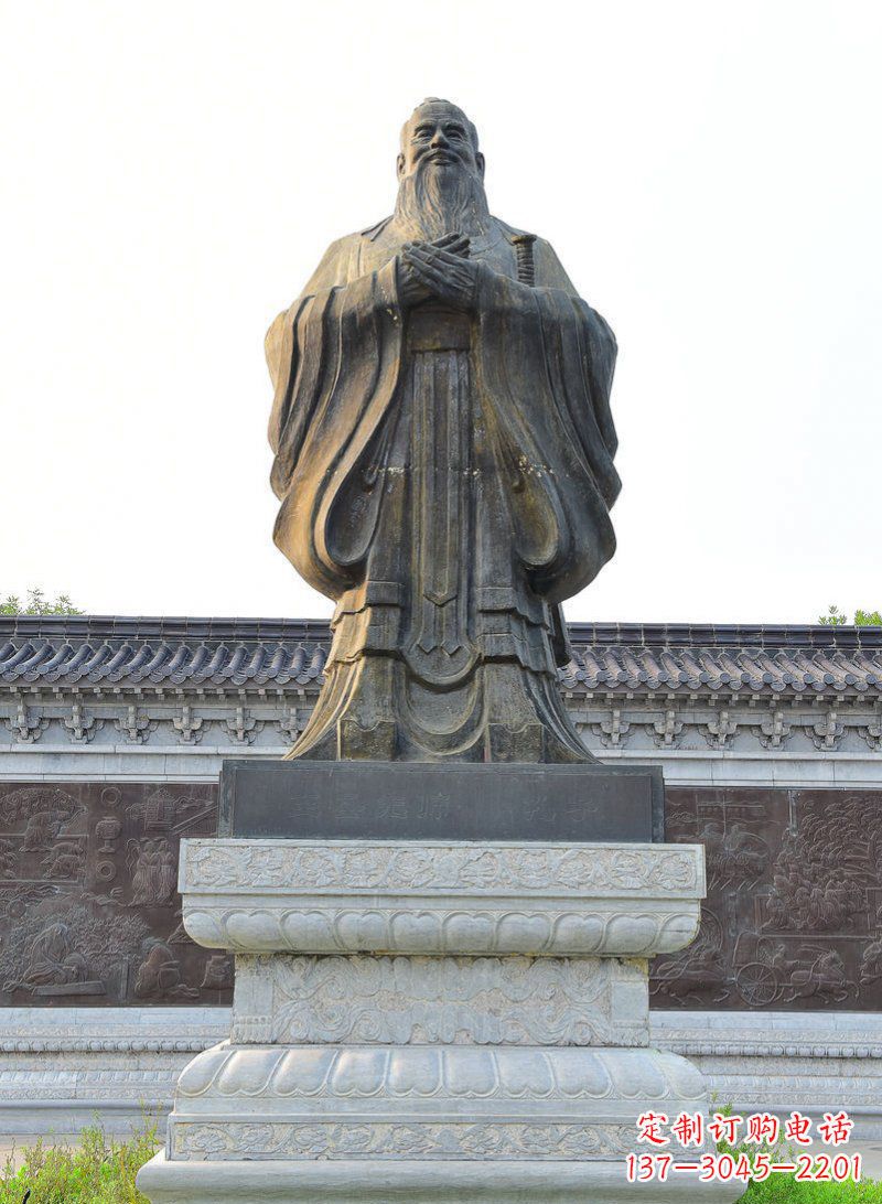 黄冈古代人物孔子铜雕 (2)