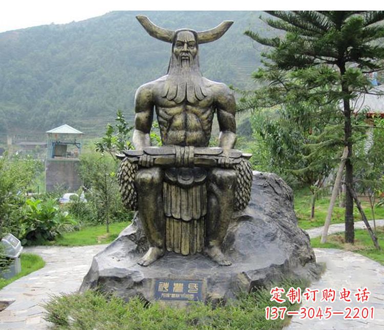 黄冈传承古代文明,为家居装饰点缀伏羲铜雕