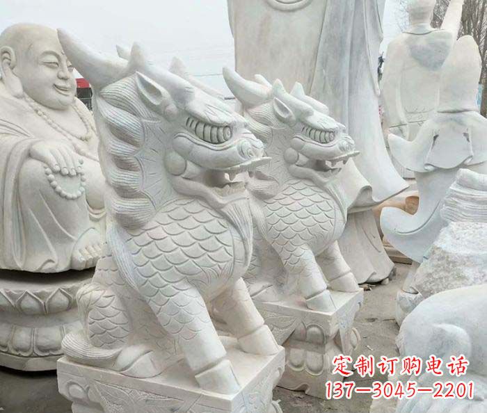 黄冈中领雕塑麒麟石雕：传承古典韵味