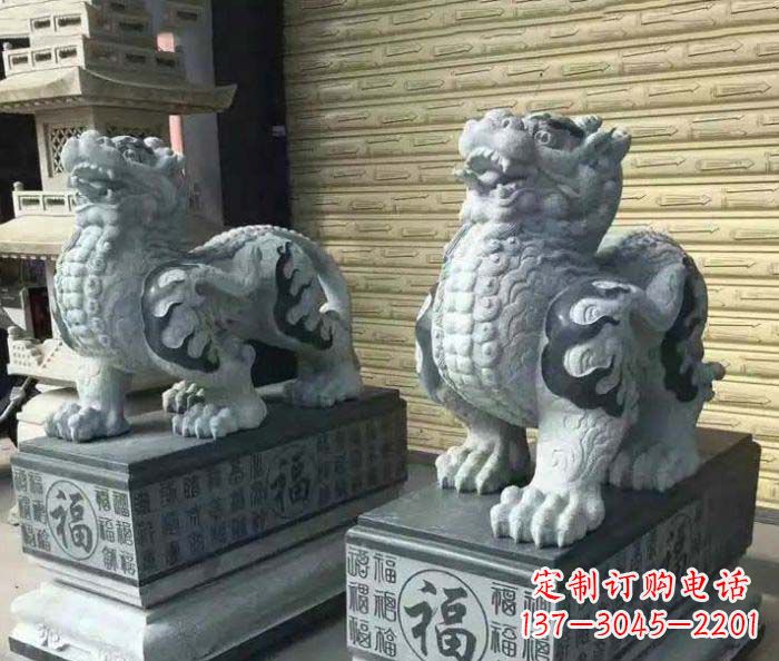 黄冈传承经典的古典貔貅石雕