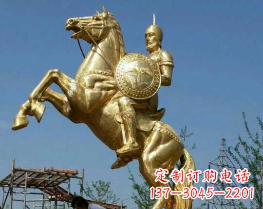 黄冈古罗马战士骑马铜雕