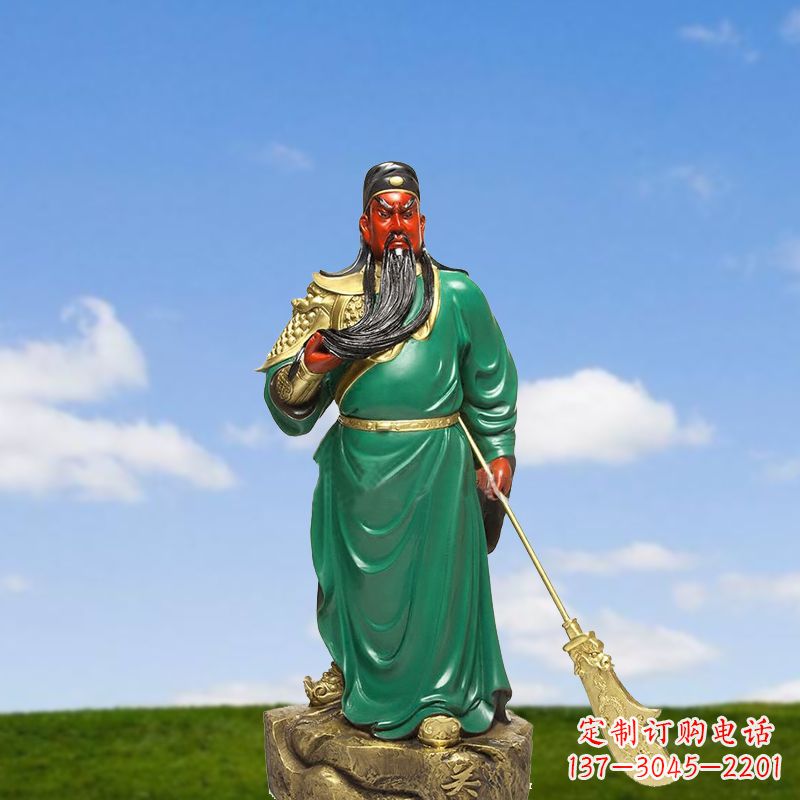 黄冈关公彩绘雕塑