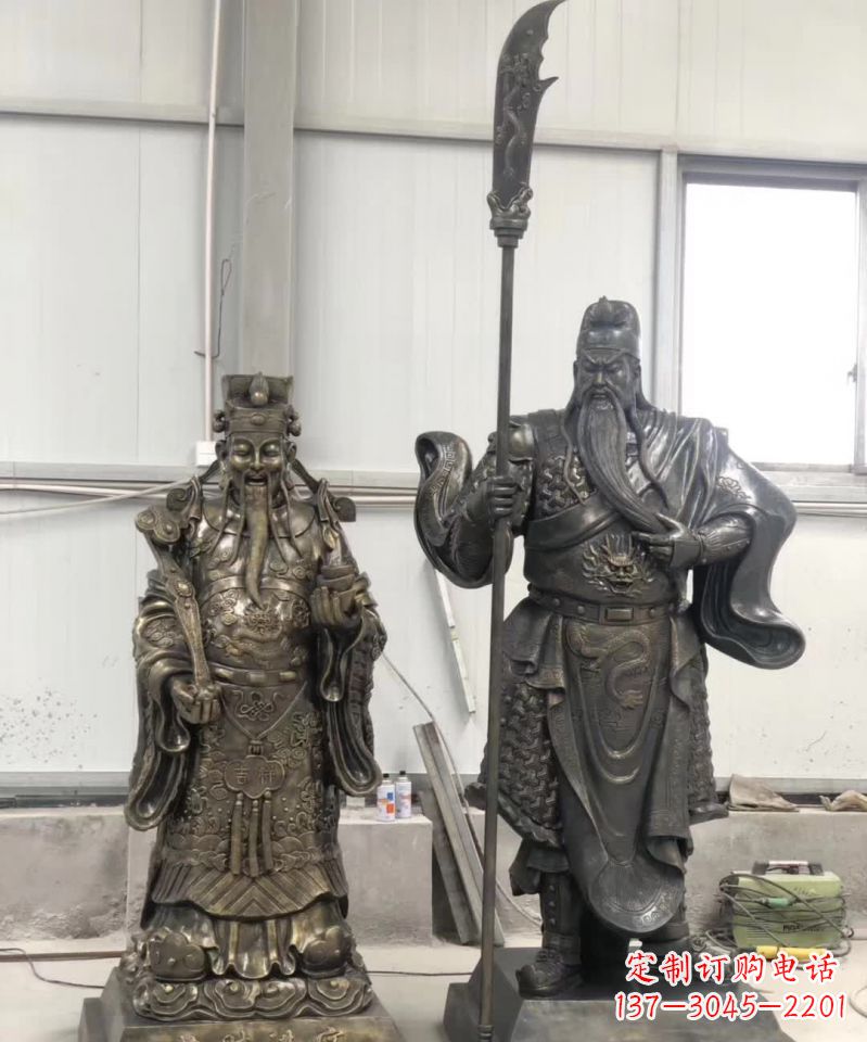 黄冈关公财神雕塑
