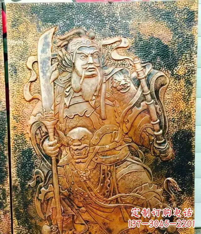 黄冈关公黄铜壁画铜浮雕