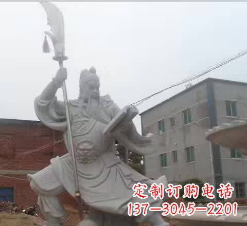 黄冈关公看书石雕